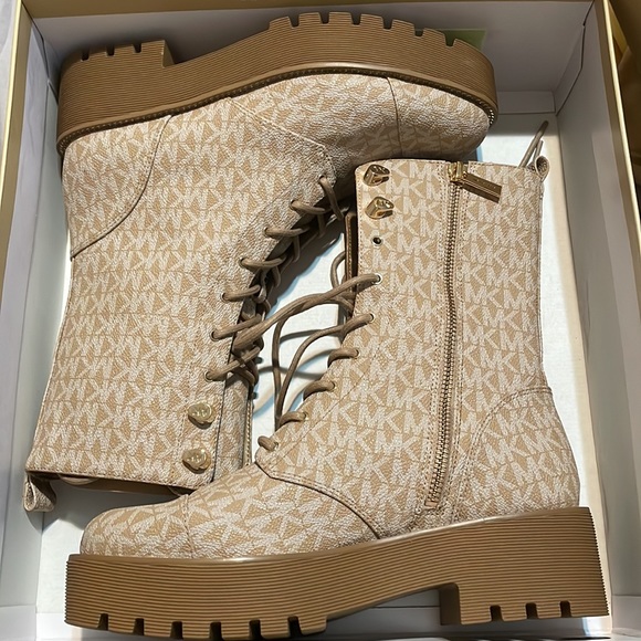 MICHAEL Michael Kors | Shoes | Michael Kors Bryce Logo Platform Combat Boot  | Poshmark